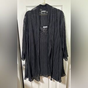 Classy black formal fancy plus size top